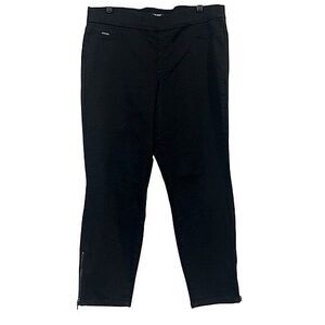 Nine West Heidi Pull On Skinny Crop Black Missy Pants Size 14